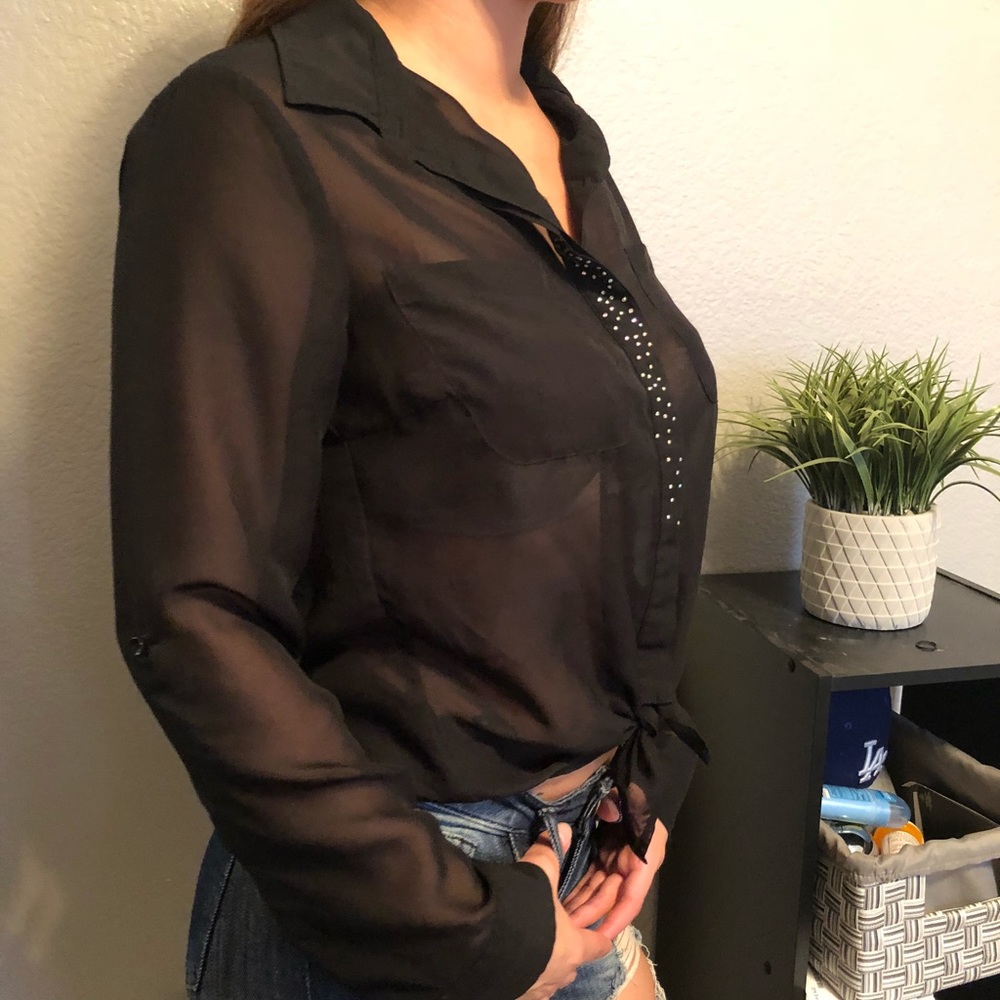 See-through dress up blouse ✨